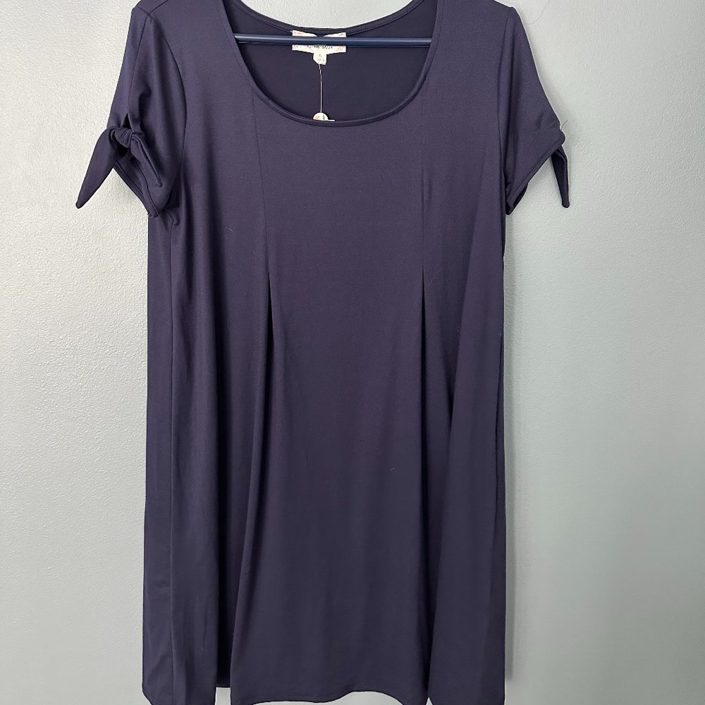 Girls Size Large Navy Dress New With Tags By Pink Rose